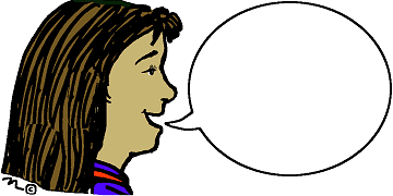 Free art child with talking bubble clipart