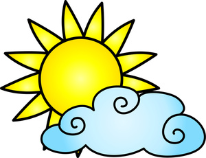 Cloudy sun clipart