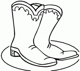 Winter Boots Are Illustrated Coloring Page - Winter Coloring Pages ...