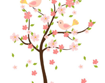 Apple tree flowers clipart