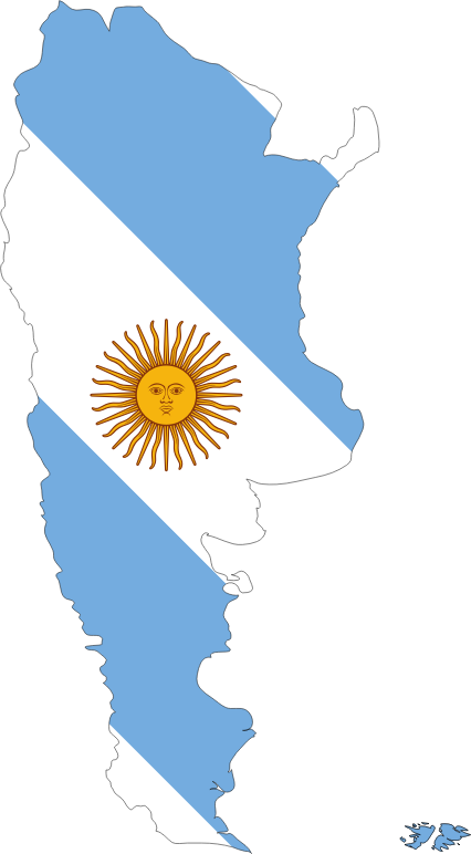 Clipart - Argentina Map Flag