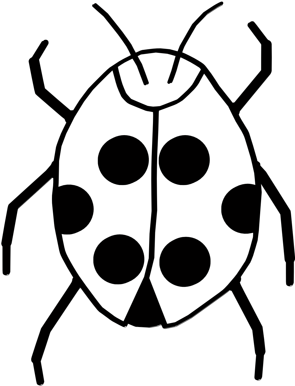 Black And White Ladybug Clipart | Free Download Clip Art | Free ...