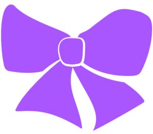 Purple Cheer Bow Clipart