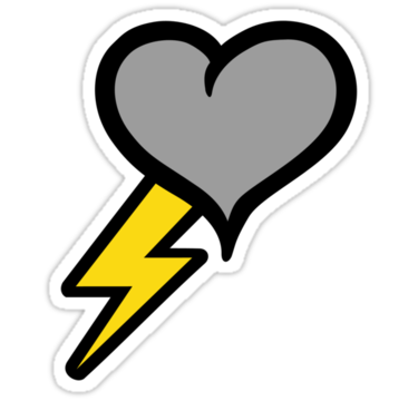 Thunder Heart (weather symbol)" Stickers by jezkemp | Redbubble