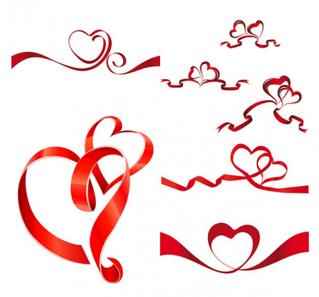 Heart-shaped ribbon Vector | Download free Vector