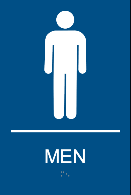 Mens Restroom Signs with Braille, Mens Bathroom Signs - ClipArt ...