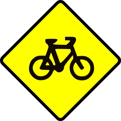 caution_bike_road_sign_symbol_ ...