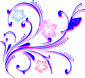 Butterfly And Flowers Clip Art Vector Online Royalty Free