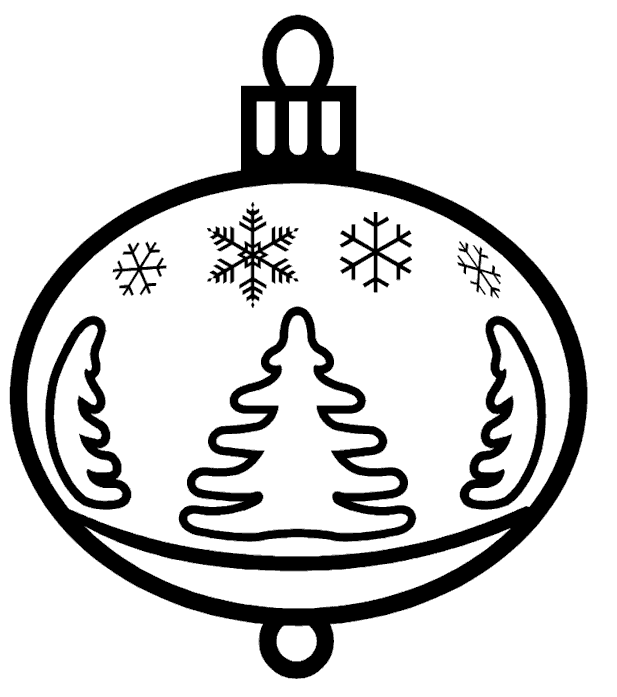 Christmas Ornament Kids Coloring Sheets | Realistic Coloring Pages
