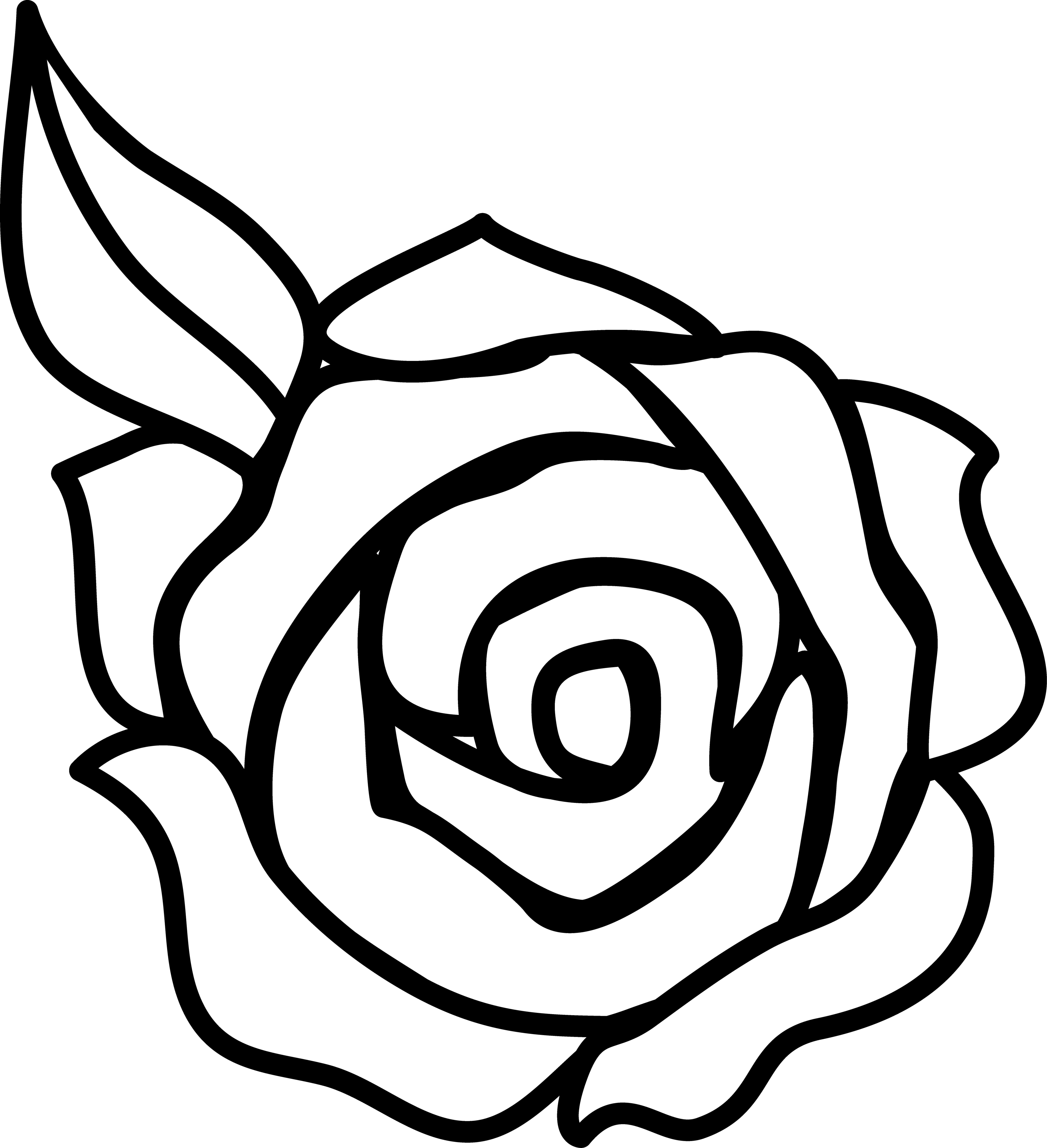 Rose clipart simple