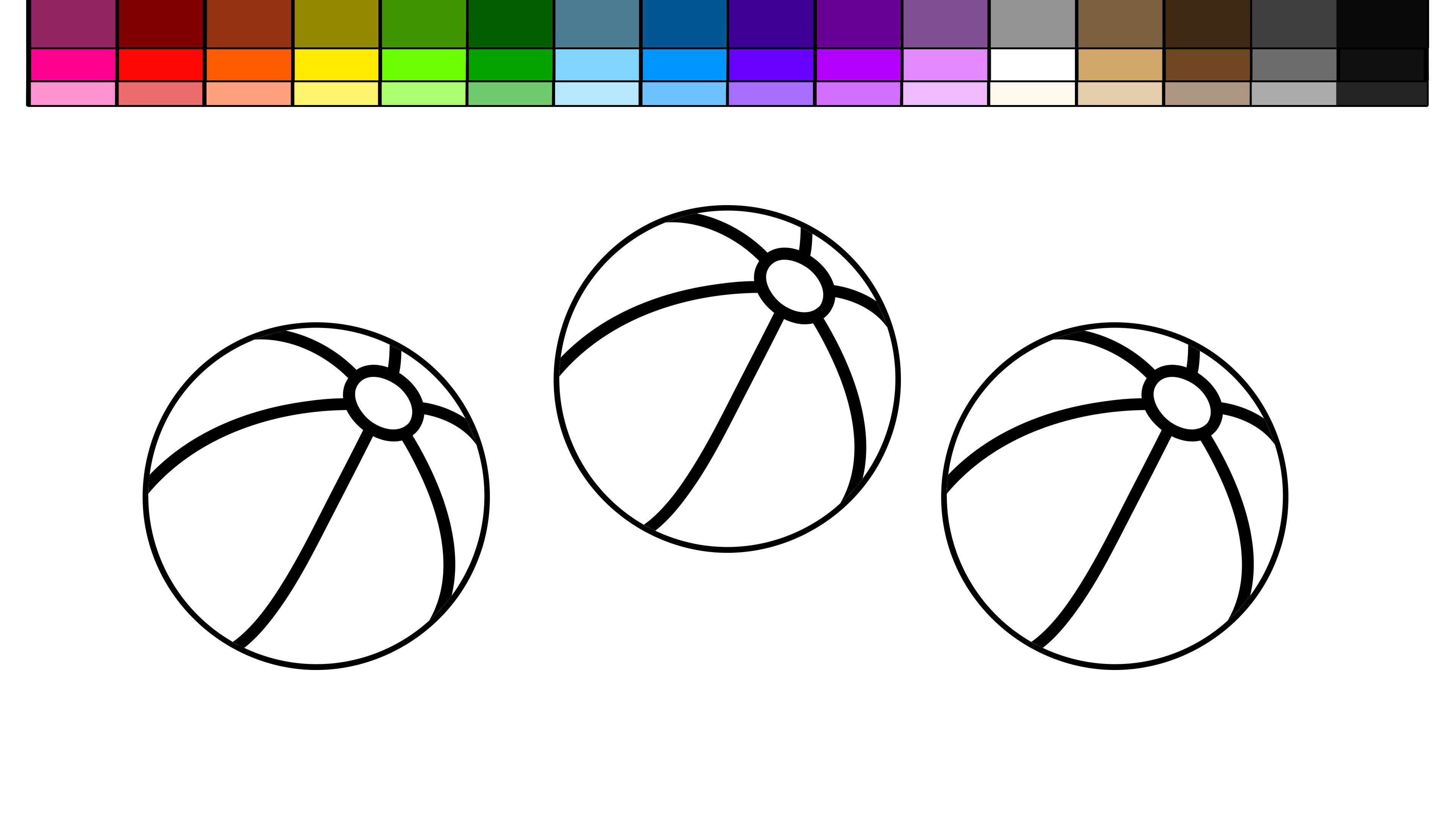 Learn Colors for Kids and Color Beach Ball Coloring Page - YouTube