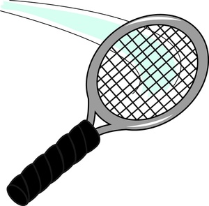 Tennis Racket Silhouette Stencil And Outline Clipart