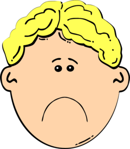 Sad face kid clipart