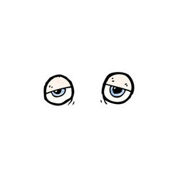 tired cartoon eyes symbol stock vector