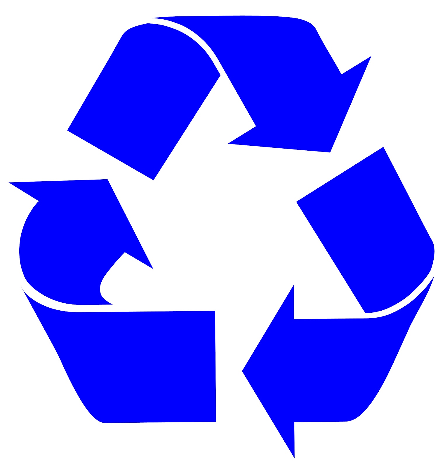 Blue Recycle Symbol Clipart