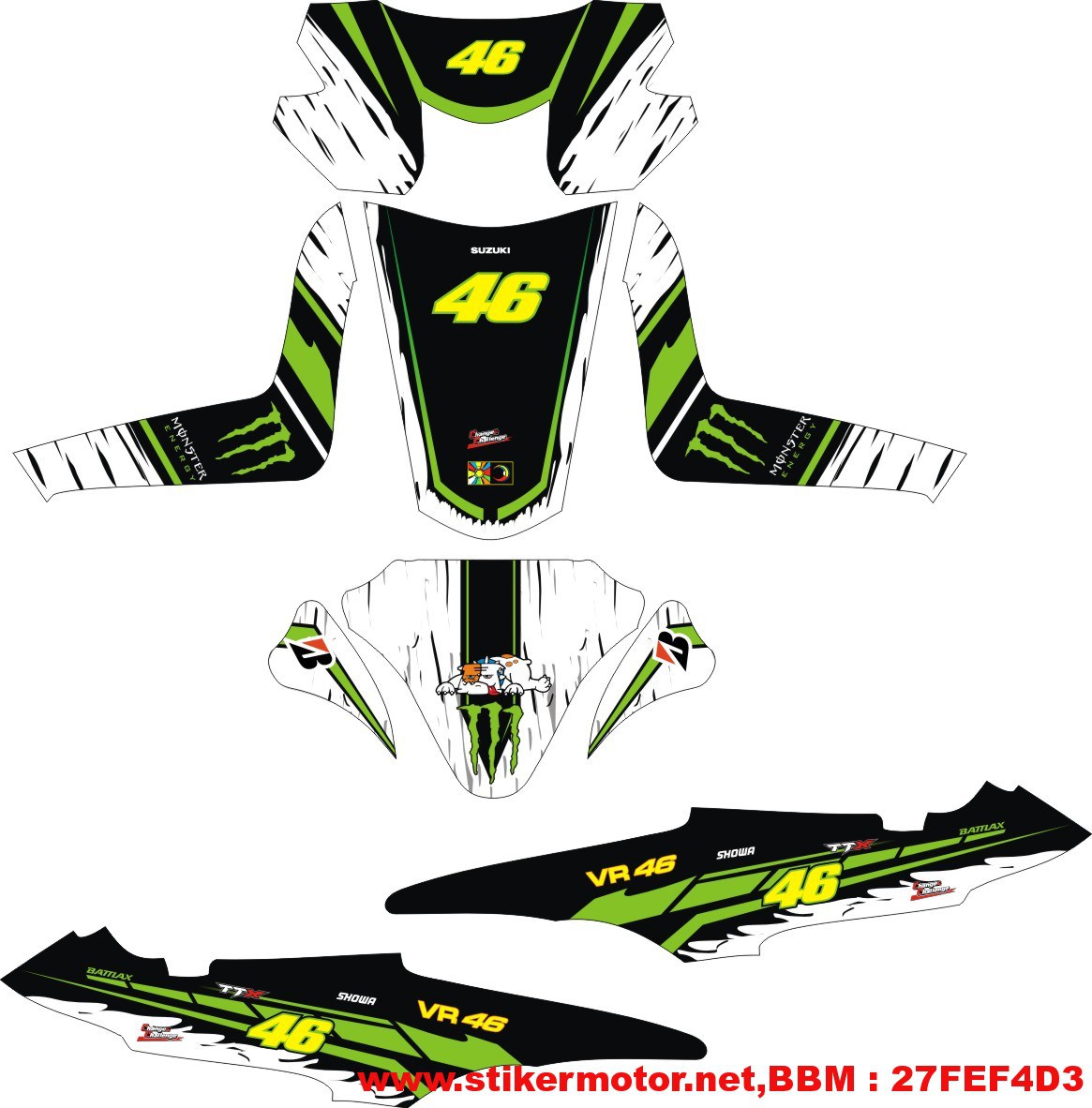 striping modifikasi suzuki Spin monster energy | stikermotor.net ...