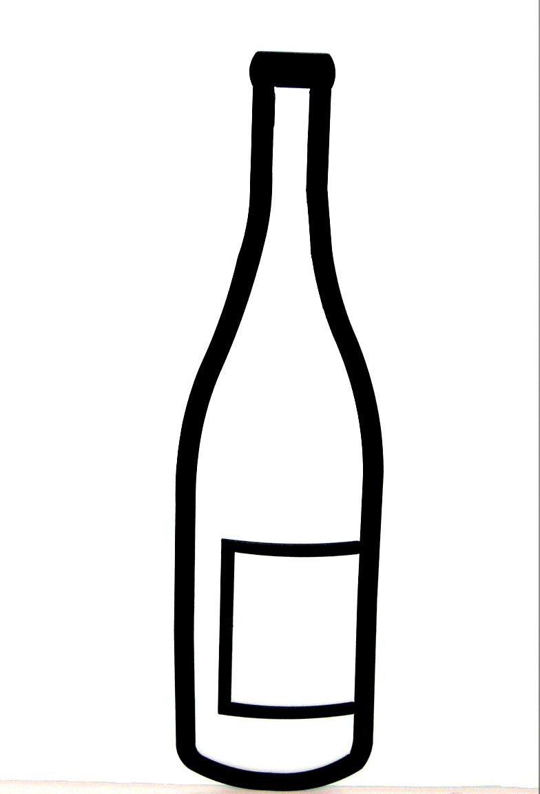 Wine bottle clipart outline