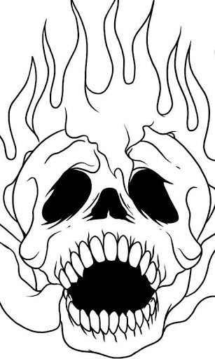 Drawings Of Skulls On Fire - ClipArt Best