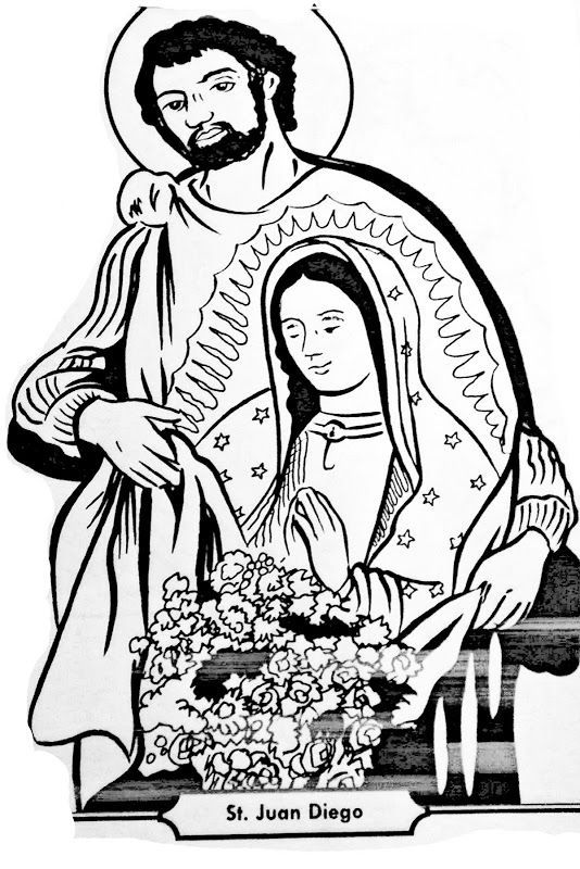 Virgen De Guadalupe Coloring Pages - AZ Coloring Pages