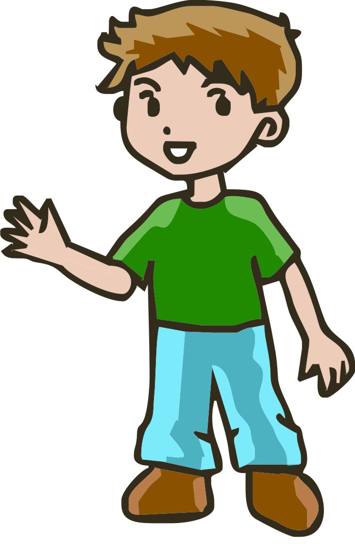 Boy speaking clipart