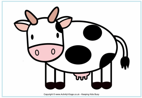 Cow Poster For Kids
