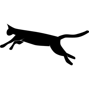 Leaping cat clipart, cliparts of Leaping cat free download (wmf ...