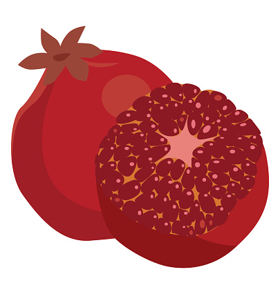 Peeling A Pomegranate Clip Art, Vector Images & Illustrations