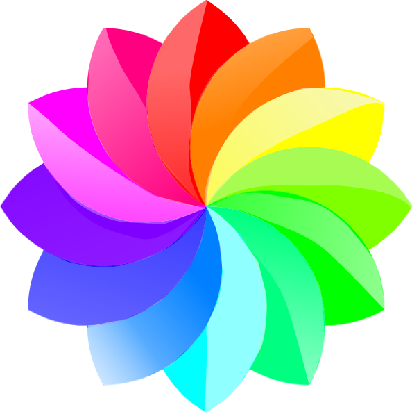 Rainbow Flowers Clipart