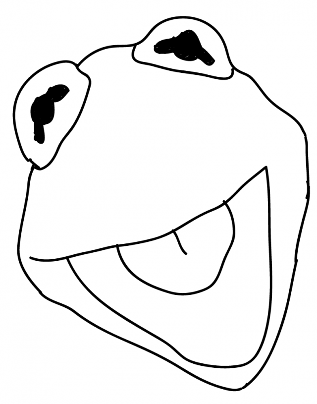 Kermit The Frog Coloring Page - AZ Coloring Pages