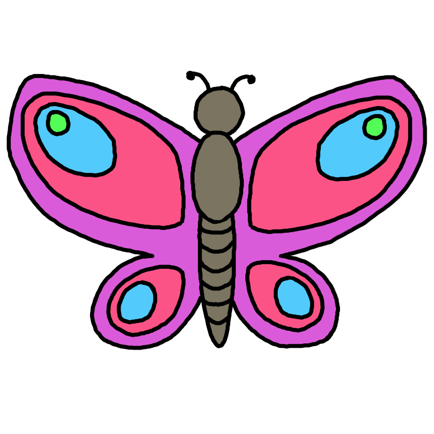 Free Drawings Of Butterflies For Cards - ClipArt Best