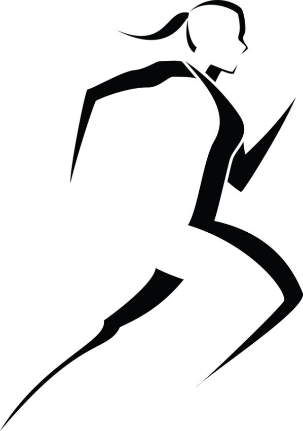 Female runners clipart