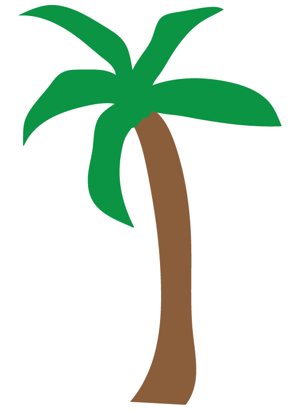 Cartoon palm tree clip art