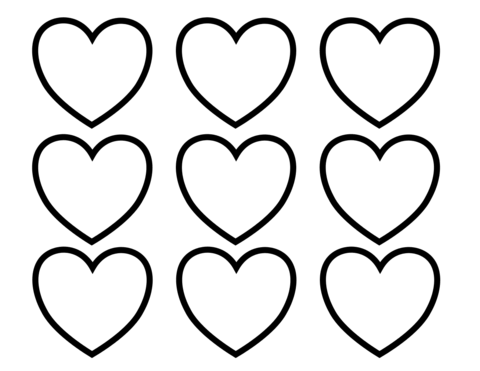 Valentines Day Blank Hearts coloring page | Free Printable ...