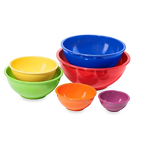 Oggiâ?¢ Melamine 6-Piece Multi-Purpose Mixing Bowl Set - Bed Bath ...