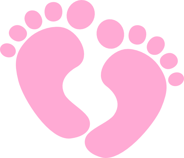 Baby feet girl clipart