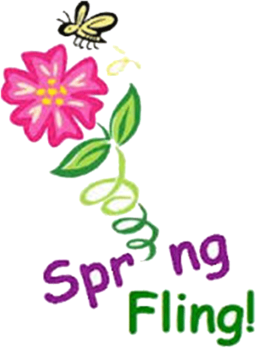 Spring fling clipart to color