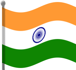 Flag of india clipart