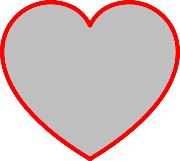 Heart shaped outline clipart