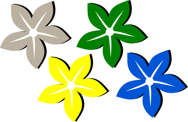 Colored Flowers Clip art - Flowers - Download vector clip art online