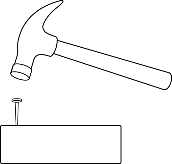 Hammer outline clipart