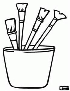 Paint Brush Coloring Pages 84032 | DFILES