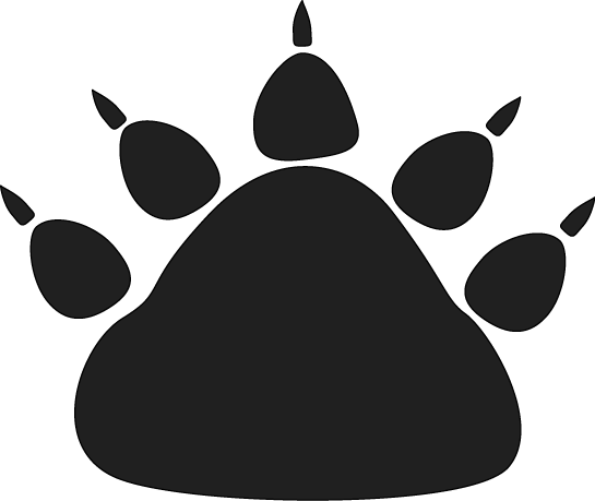 Outline Black Bear Paw Print Image - ClipArt Best