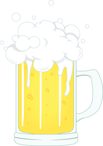 Cartoon Of The Beer Glass Clip Art, Vector Images & Illustrations ...