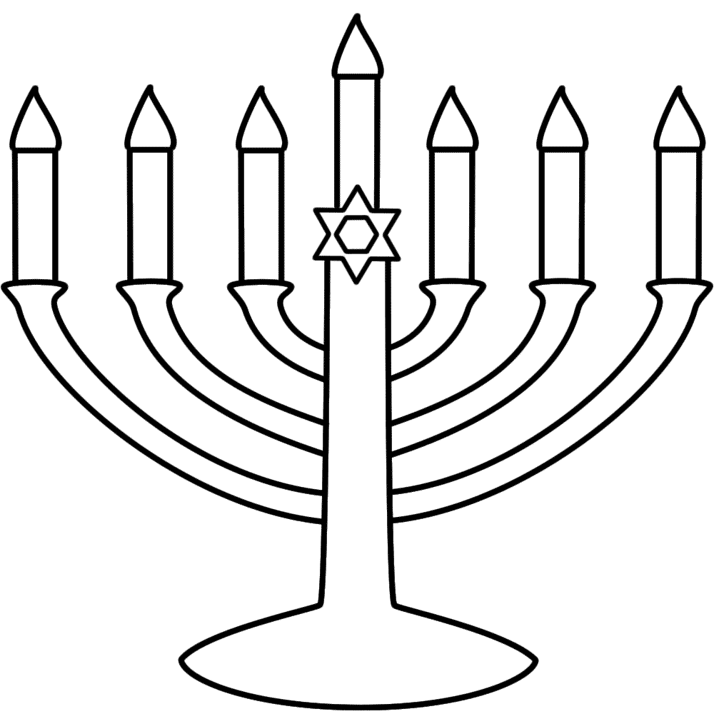 Free menorah clip art image jewish menorah with candles and star ...