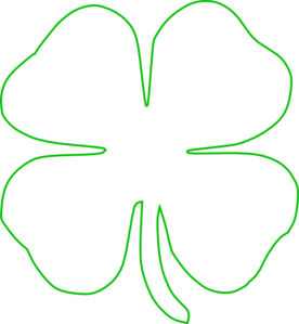 Shamrock clipart outline