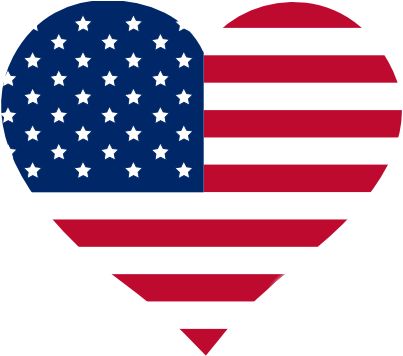 Chevron american flag heart clipart