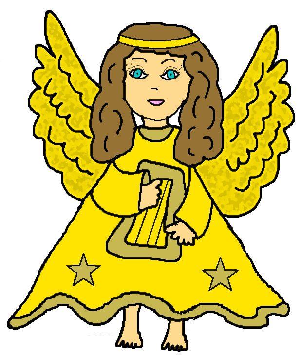 32+ Angel Playing Harp Clipart