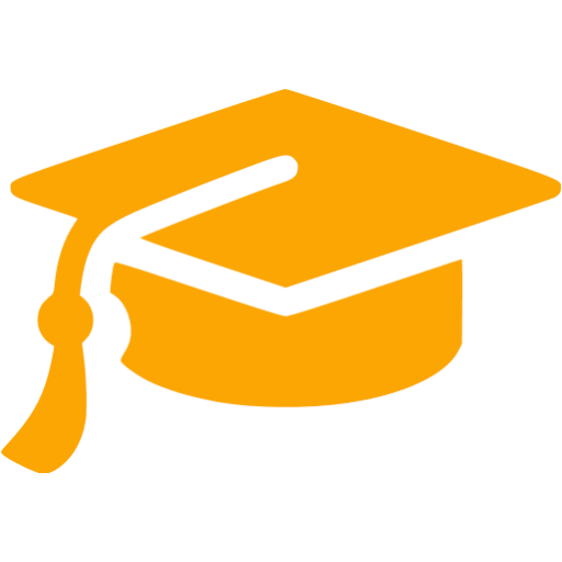 Orange graduation cap icon - Free orange graduation cap icons