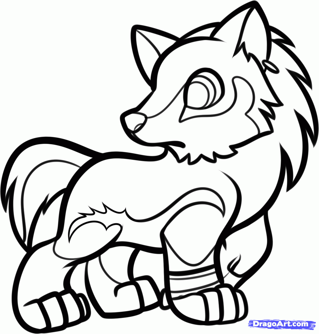 Baby Wolves Coloring Pages - AZ Coloring Pages