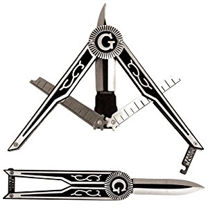 Amazon.com : Generic Black & Silver Masonic Free Mason Square ...